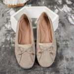 Bow Tie Dr. Shoes-Beige - Image 2