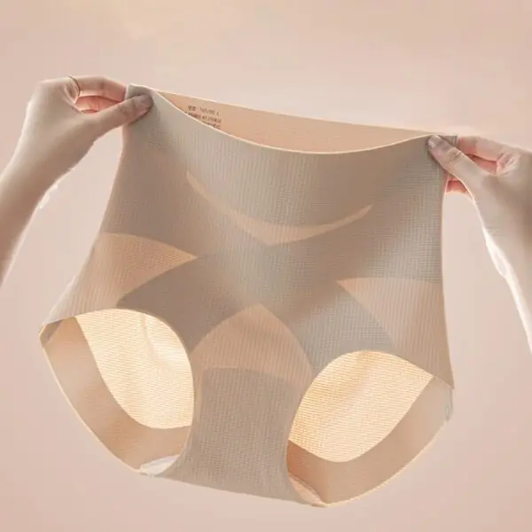 Seamless X-Bandage High-Waist Tummy Control Panty-Beige